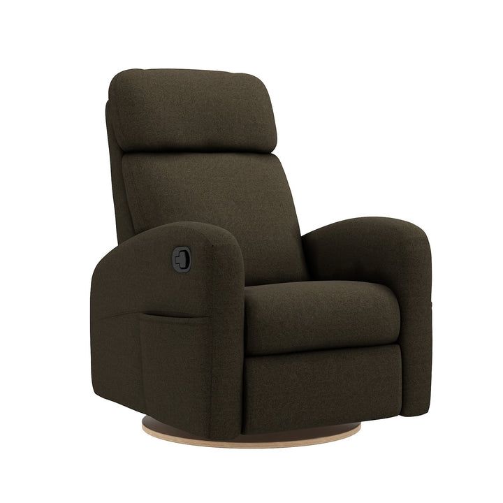 Jaymar BB - HAILEY 523/527 20" Upholstered Swivel Glider &amp; Recliner with Footrest Jaymar BB - Nursery Glider - 523-273-0879-006-Mojo-Espresso Tiny Toes in Dreamland