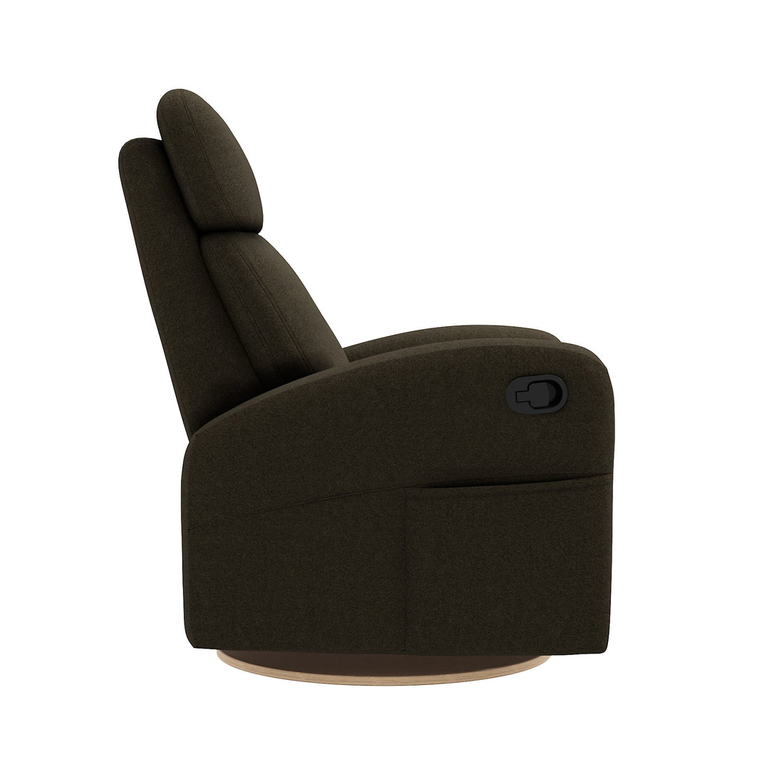 Jaymar BB - HAILEY 523/527 20" Upholstered Swivel Glider &amp; Recliner with Footrest Jaymar BB - Nursery Glider - 523-273-0879-006-Mojo-Espresso Tiny Toes in Dreamland