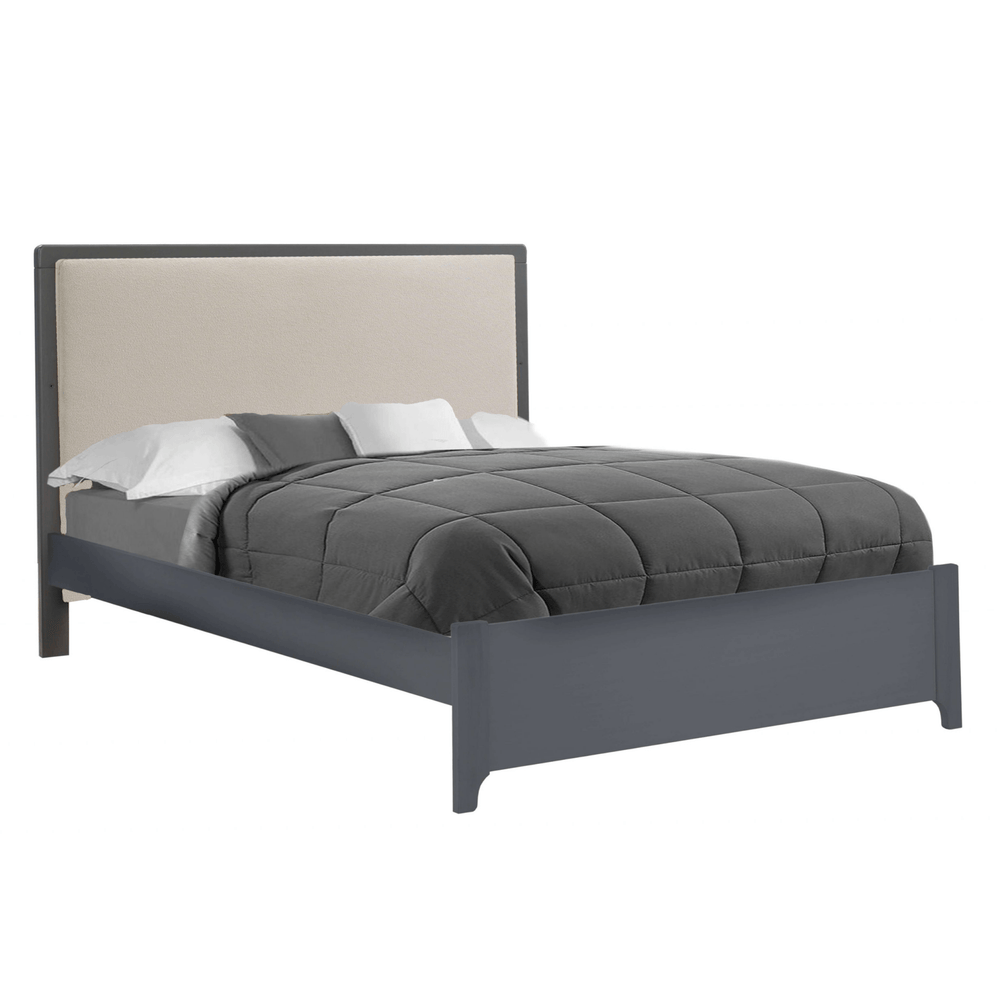 Kyoto Double Bed 54″ (low profile footboard) - Charcoal Natart Juvenile - Double Bed - 12599P97.12 Tiny Toes in Dreamland