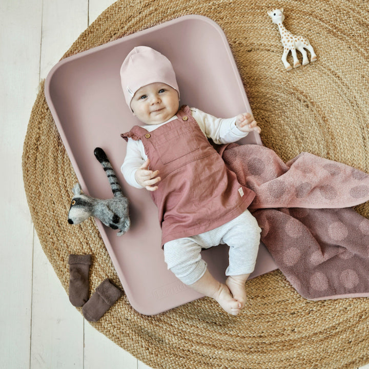 Leander - Matty Changer with safety strap - Wood Rose Leander - Baby Change Pads - 510010-67-24-Wood-Rose Tiny Toes in Dreamland