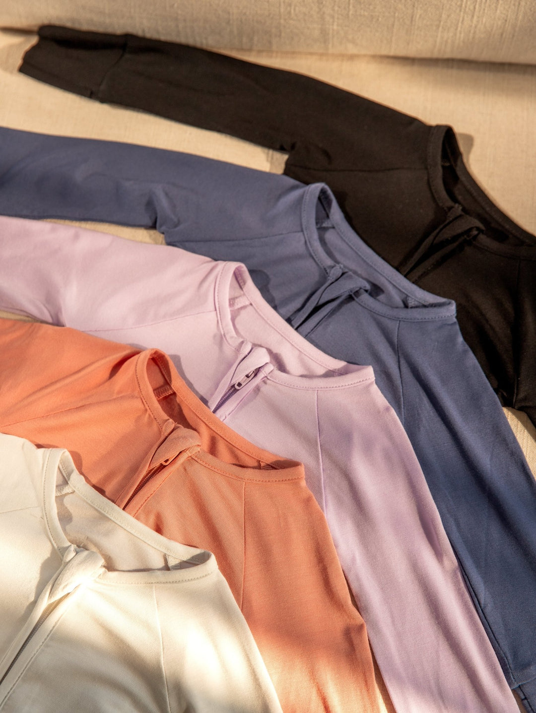 Muted Navy Bamboo Convertible Zippered Romper Lulush The Label Kids Clothing - Baby & Toddler Sleepwear - CZS-BLU-0 Tiny Toes in Dreamland