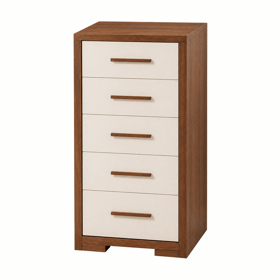 Natart - Aria - Classic Crib and dresser - Walnut and Linen SET Natart Juvenile - Nursery Furniture Sets - 18003.77-18036.77-18037.77-SET Tiny Toes in Dreamland