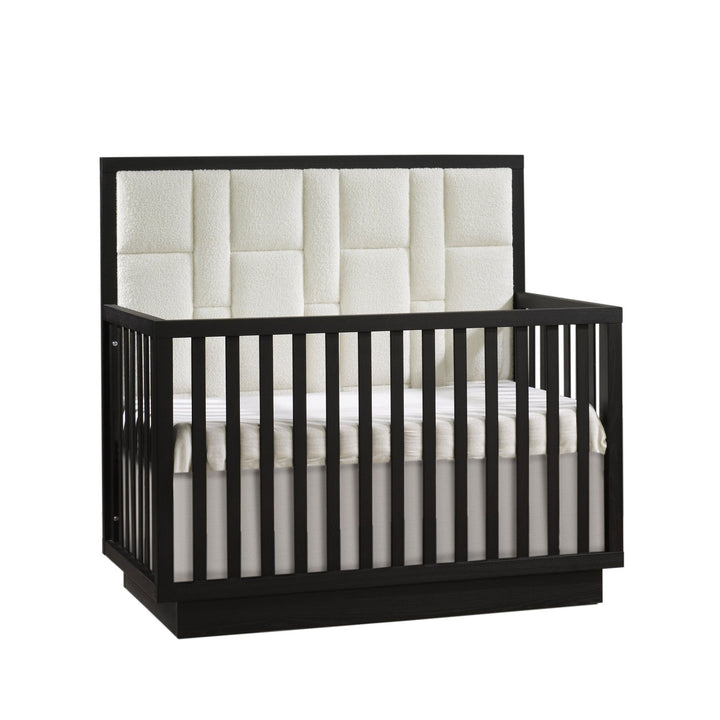 Natart - Como 4 - in - 1 Convertible Crib with Geometric Upholstered Headboard panel - Dusk Natart Juvenile - Convertible Crib - 14005P82.36 Tiny Toes in Dreamland