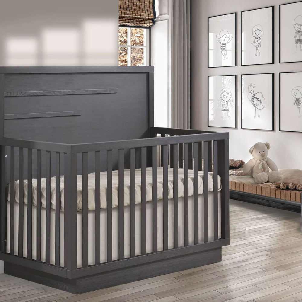 Natart - Como - 4 - in - 1 Convertible Crib with horizontal molding - Dusk Natart Juvenile - Convertible Crib - 14004.36 Tiny Toes in Dreamland