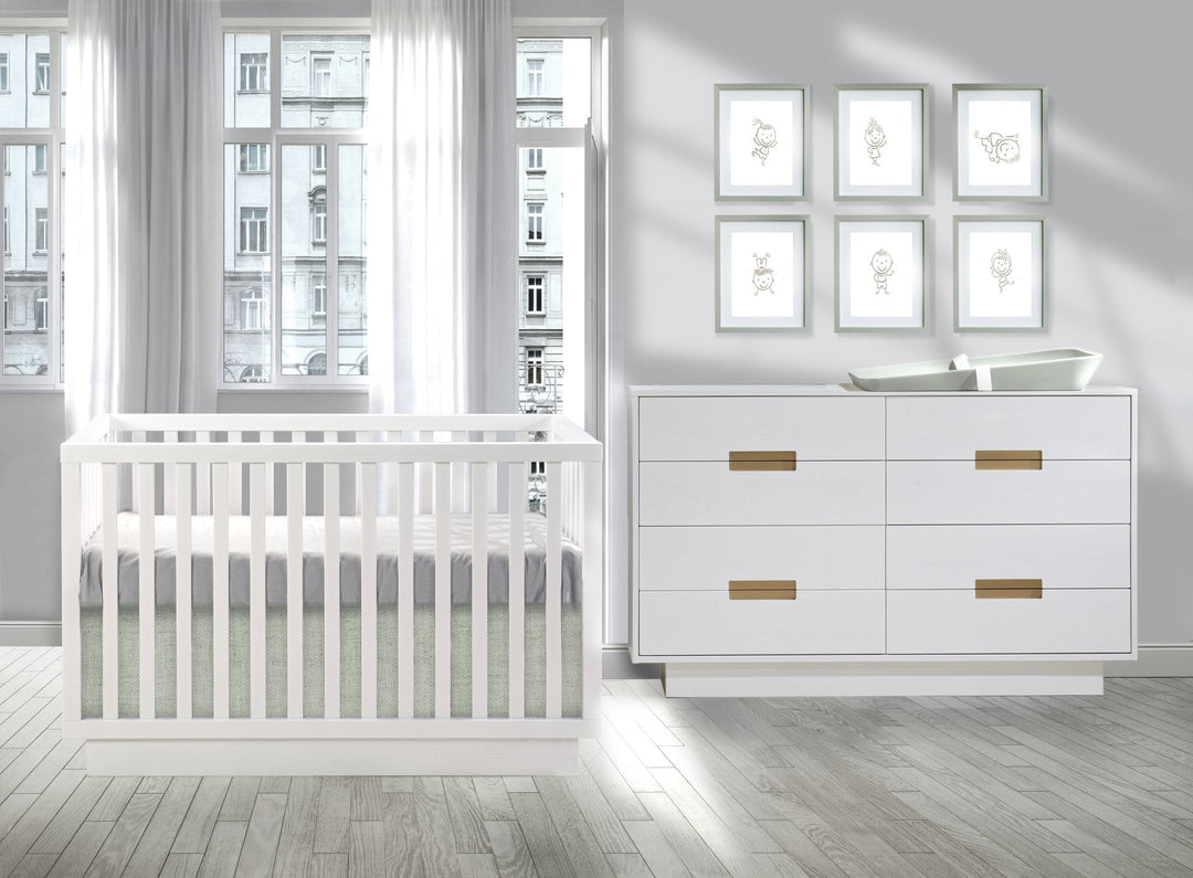 Natart - Como Classic Crib - 3 in 1 - White Natart Juvenile - Classic Crib - 14002.70 Tiny Toes in Dreamland