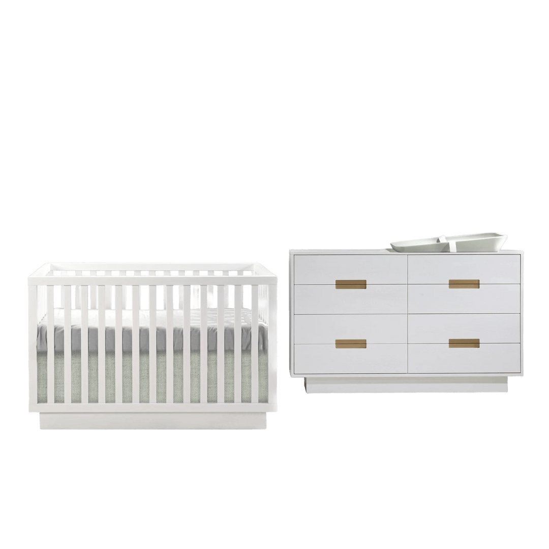 Natart - Como Island / Classic Crib - 3 in 1 - White Natart Juvenile - Classic Crib - 14002.70 Tiny Toes in Dreamland
