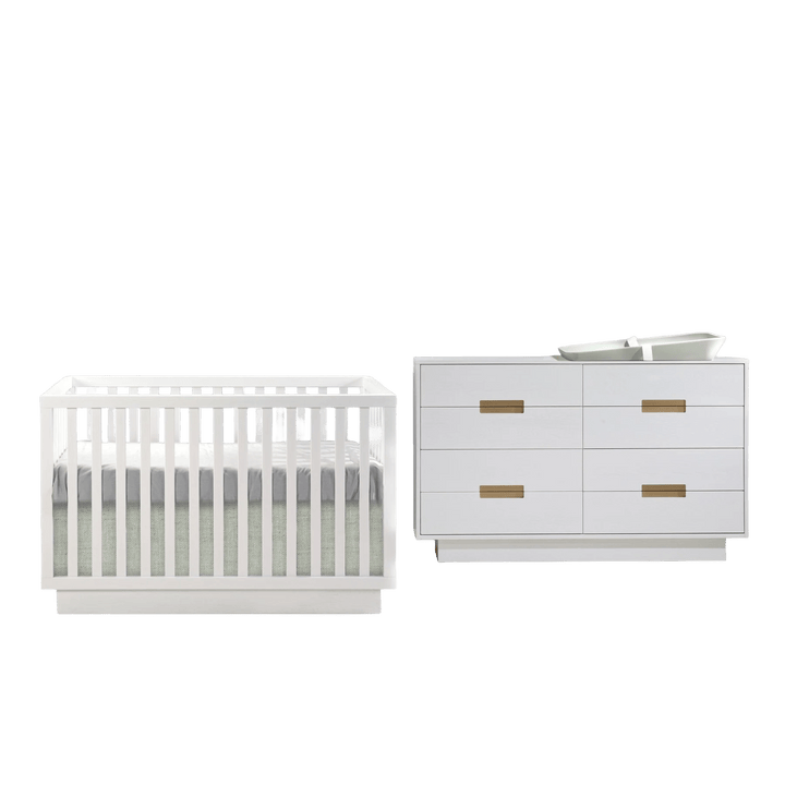 Natart - Como Island / Classic Crib - 3 in 1 - White Natart Juvenile - Classic Crib - 14002.70 Tiny Toes in Dreamland