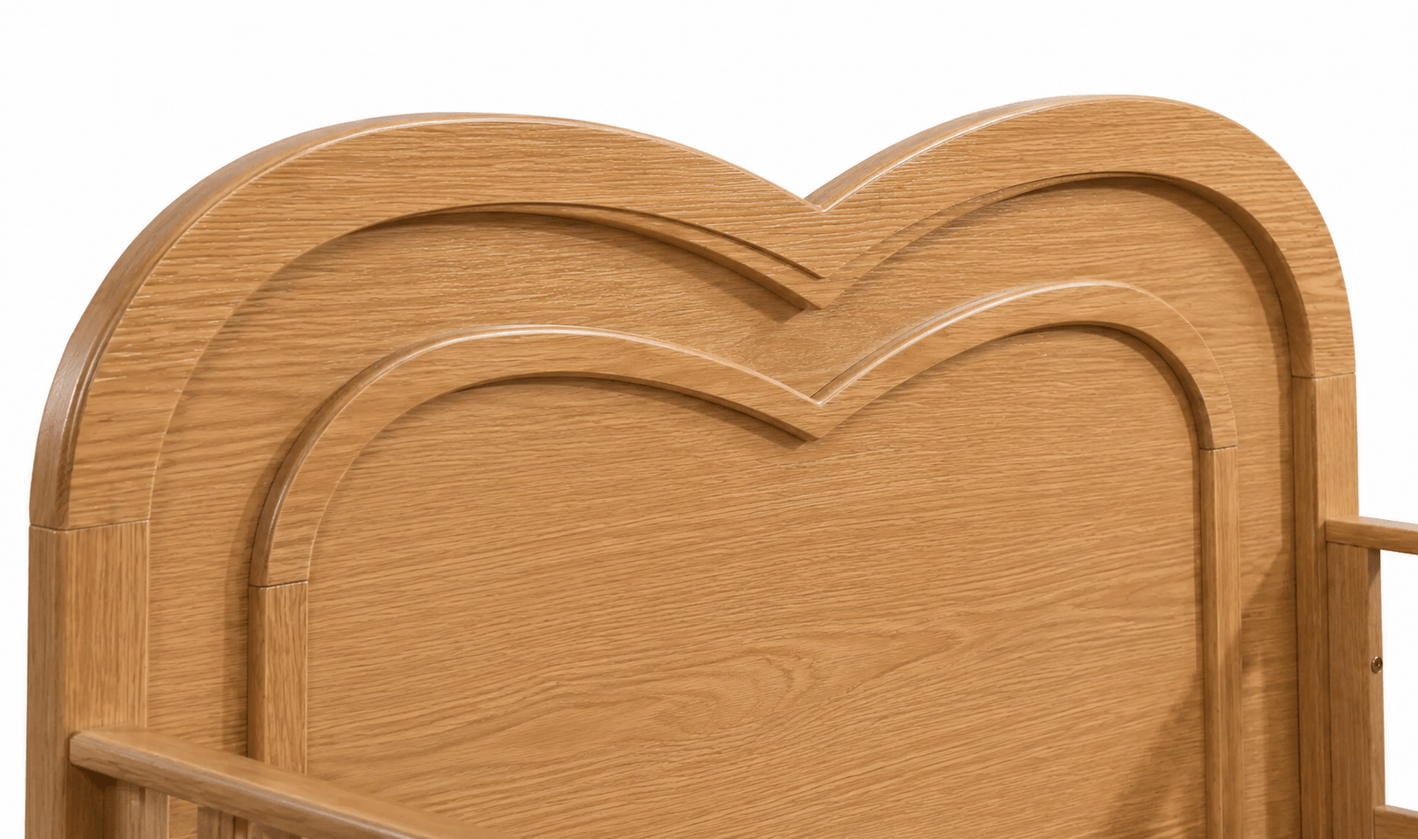 Natart - Greta ‘’4-in-1’’ Convertible crib with heart shaped decorative molding - Wheat Natart Juvenile - Convertible Crib - 16003.10 Tiny Toes in Dreamland