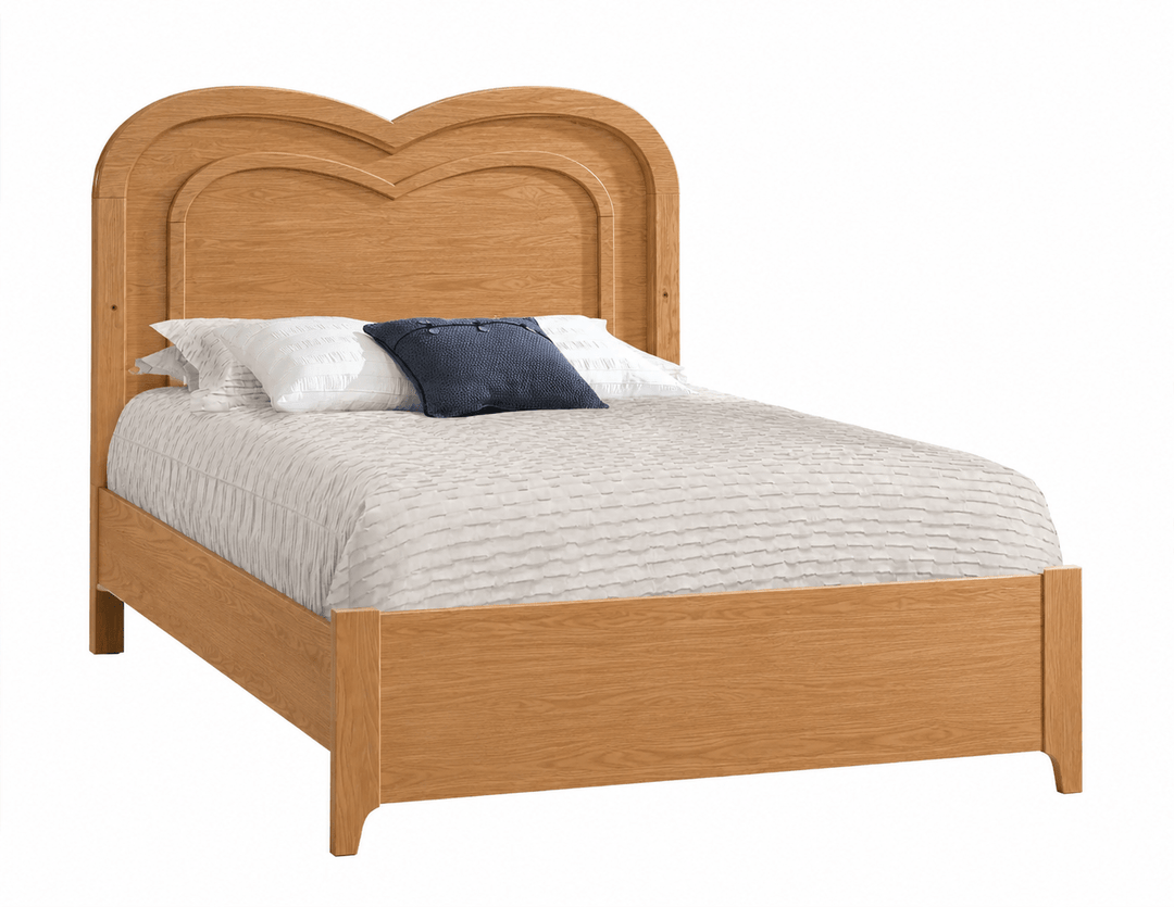 Natart - Greta ‘’4-in-1’’ Convertible crib with heart shaped decorative molding - Wheat Natart Juvenile - Convertible Crib - 16003.10 Tiny Toes in Dreamland