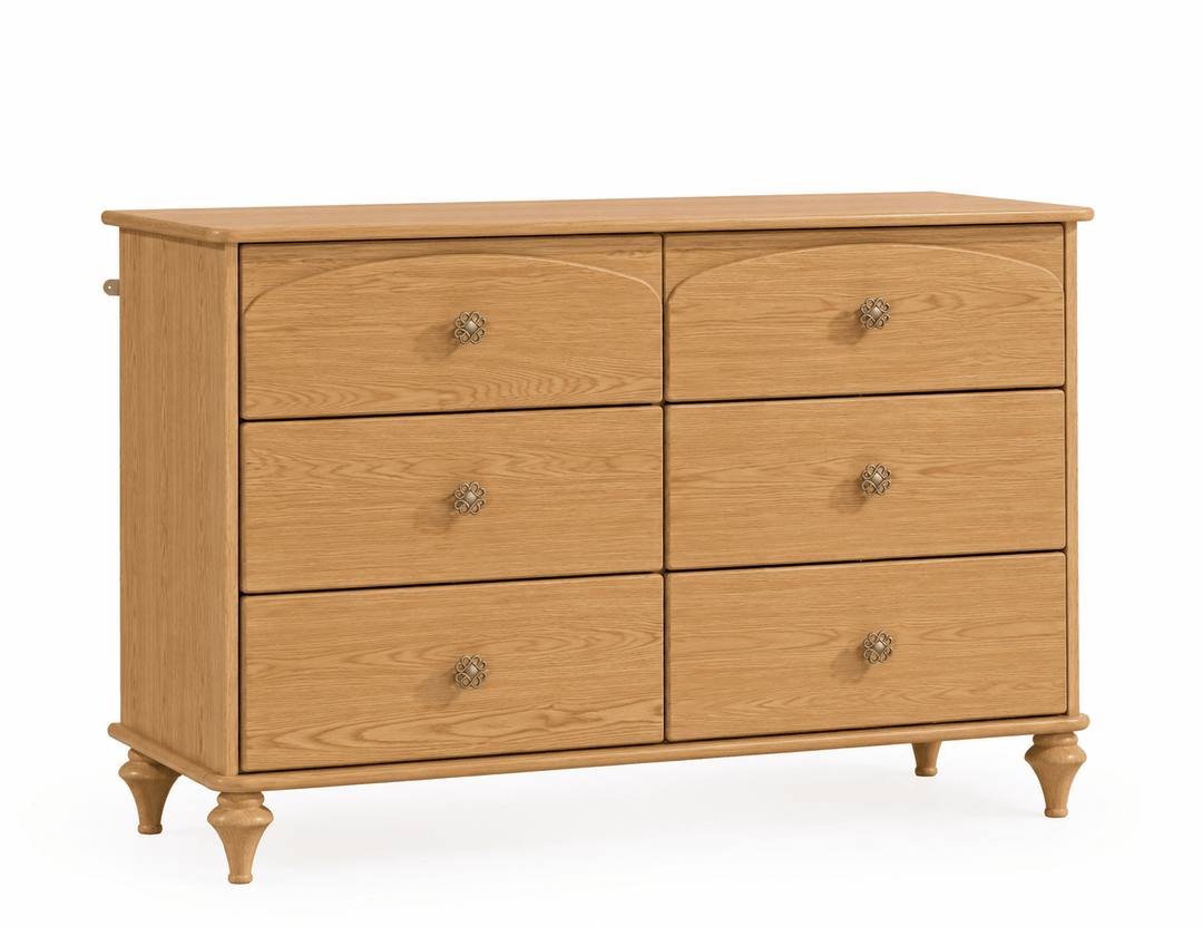 Natart - Greta Double Dresser 54" - Wheat Natart Juvenile - Baby and Kids Dressers - 16036.10 Tiny Toes in Dreamland