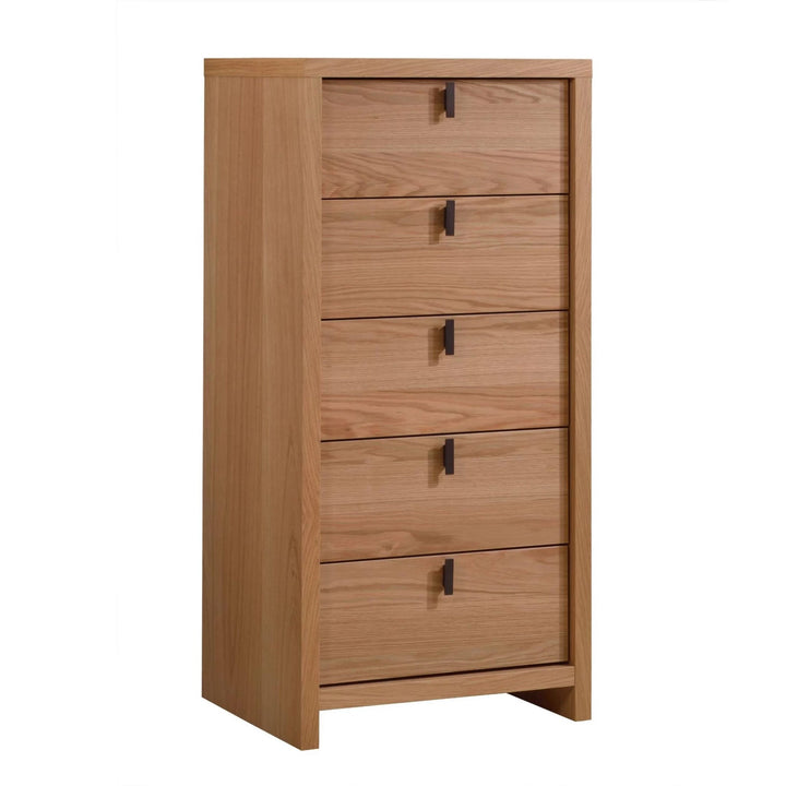 Natart - Linea - Oak and Black - Tall chest Natart Juvenile - Baby and Kids Dressers - 19037.63 Tiny Toes in Dreamland