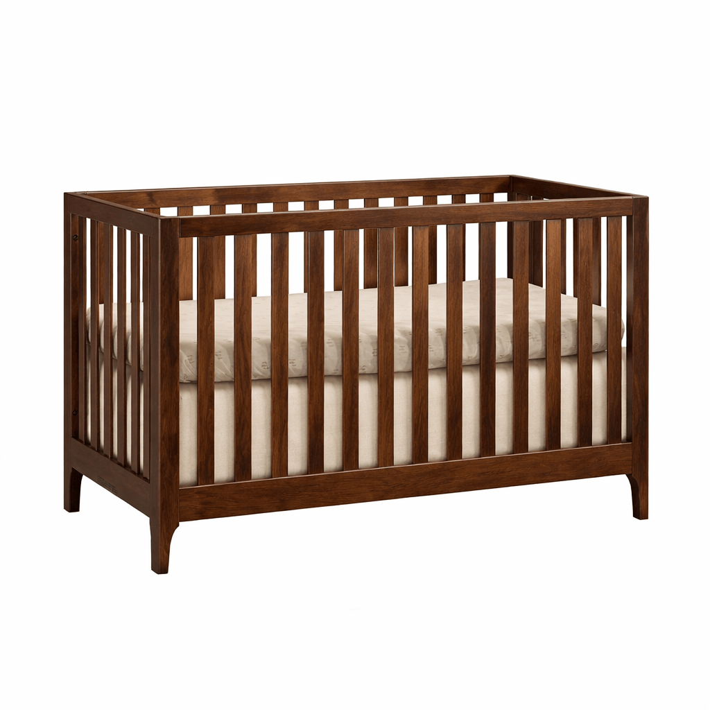 Natart - Palo Island Crib - Walnut Natart Juvenile - Classic Crib - 13001.38 Tiny Toes in Dreamland