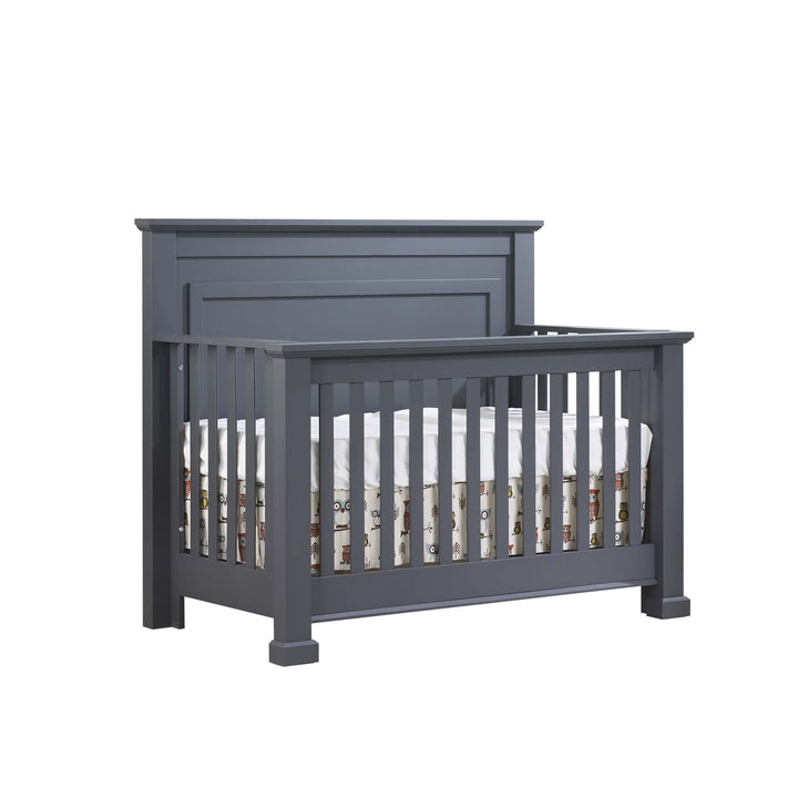 Natart - Taylor Graphite “5 - in - 1” Convertible Crib Natart Juvenile - Convertible Crib - 65003 - 50 Tiny Toes in Dreamland