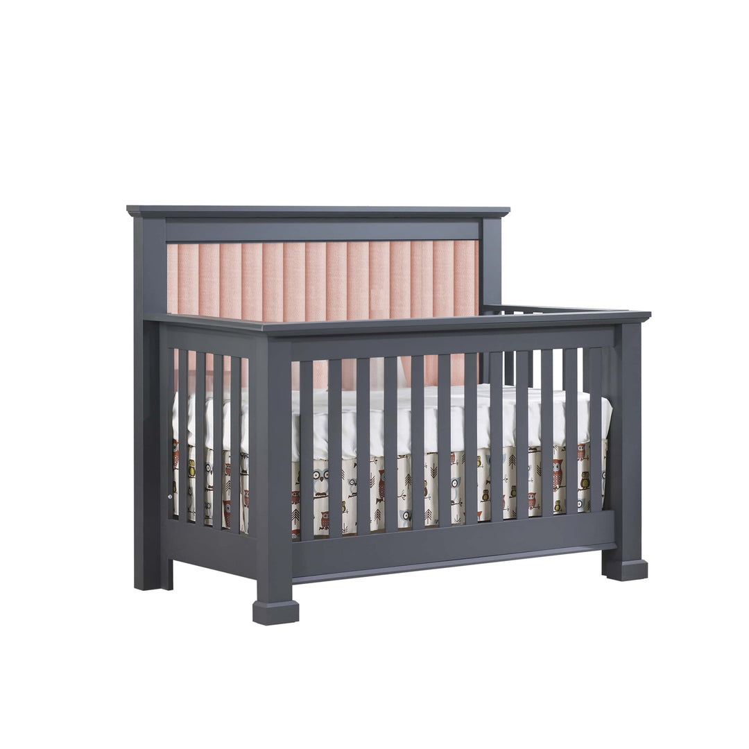 Natart - Taylor Graphite “5 - in - 1” Convertible Crib Natart Juvenile - Convertible Crib - 65005P94 - 50 Tiny Toes in Dreamland