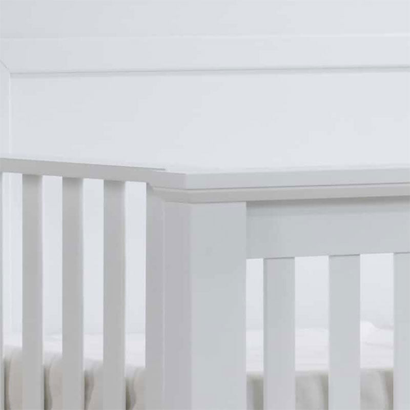 Natart - Taylor White “5 - in - 1” Convertible Crib Natart Juvenile - Convertible Crib - 65005P97 - 70 Tiny Toes in Dreamland