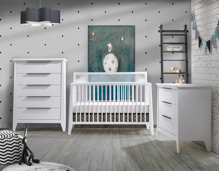 Nest Juvenile - Flexx Premium 3 Drawer Dresser XL - White Nest Juvenile - Baby and Kids Dressers - 95033.70 Tiny Toes in Dreamland