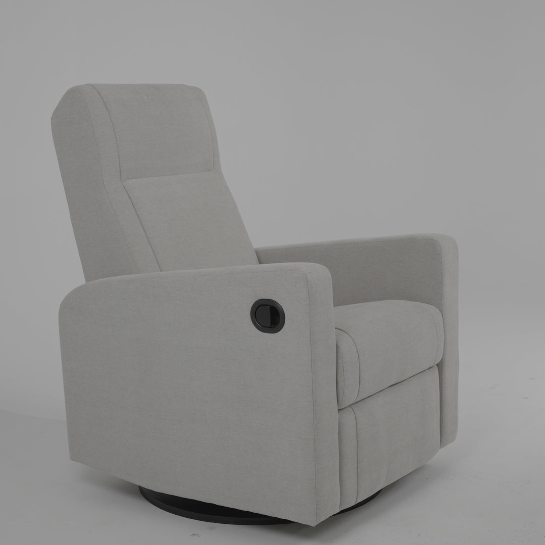 Jaymar BB - Nelly 521/525 Upholstered Swivel Glider &amp; Recliner with Footrest - Breather Driftwood