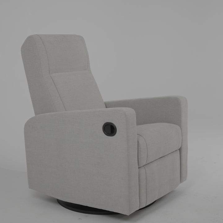 Jaymar BB - Nelly 521/525 Upholstered Swivel Glider &amp; Recliner with Footrest - Breather Driftwood