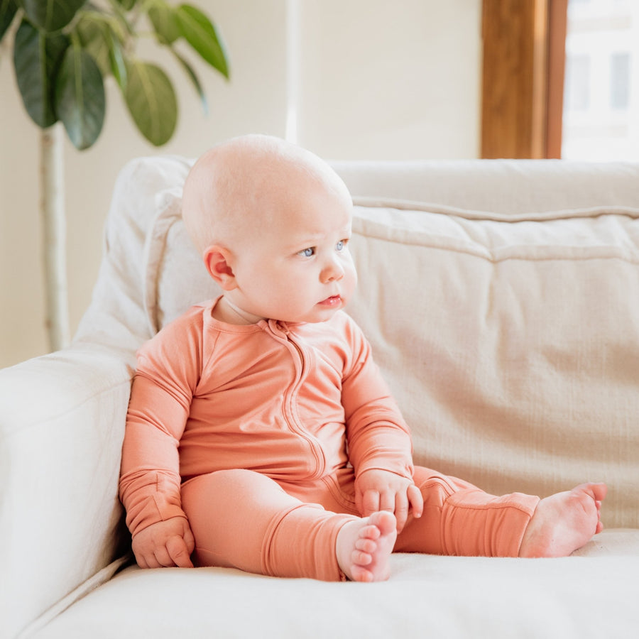 Roseate Bamboo Convertible Zippered Romper Lulush The Label Kids Clothing - Baby & Toddler Sleepwear - CZS-PNK-0 Tiny Toes in Dreamland