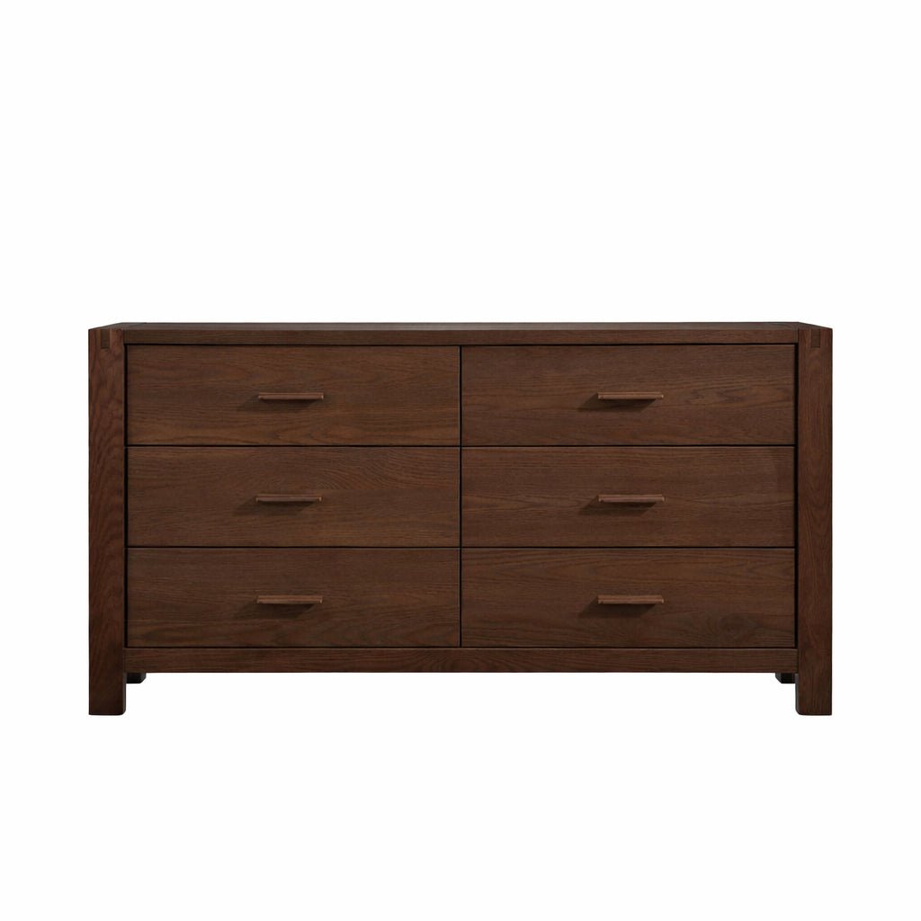 Toscano Double 66’’ Dresser (Dark Brown leather handles) - Walnut Natart Juvenile - Baby and Kids Dressers - 11046.38 Tiny Toes in Dreamland