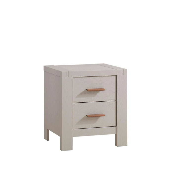 Toscano Nightstand (Brown Leather custom made handles) - Dove Natart Juvenile - Baby and Kids Dressers - 11070.34 Tiny Toes in Dreamland