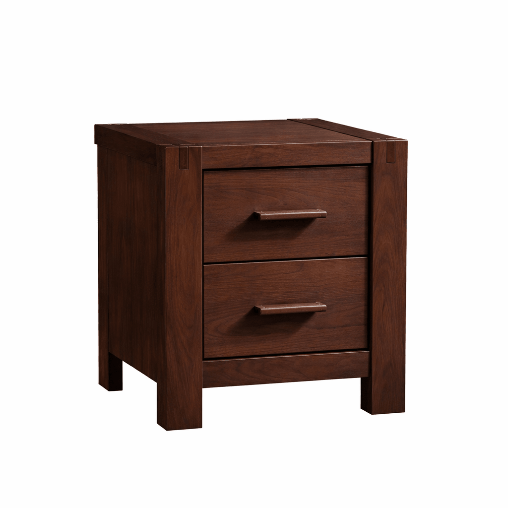 Toscano Nightstand (Brown Leather custom made handles) - Walnut Natart Juvenile - Baby and Kids Dressers - 11070.38 Tiny Toes in Dreamland