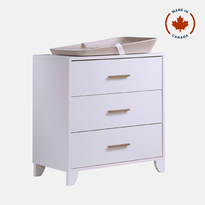 Tulip - Aiko Crib and 3 Drawer dresser - White (sold as set) Tulip - Nursery Furniture Sets - TU7001 - TU7033 - SET Tiny Toes in Dreamland