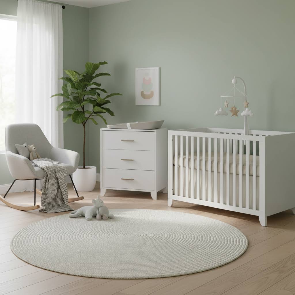 Tulip - Aiko Crib and 3 Drawer dresser - White (sold as set) Tulip - Nursery Furniture Sets - TU7001 - TU7033 - SET Tiny Toes in Dreamland