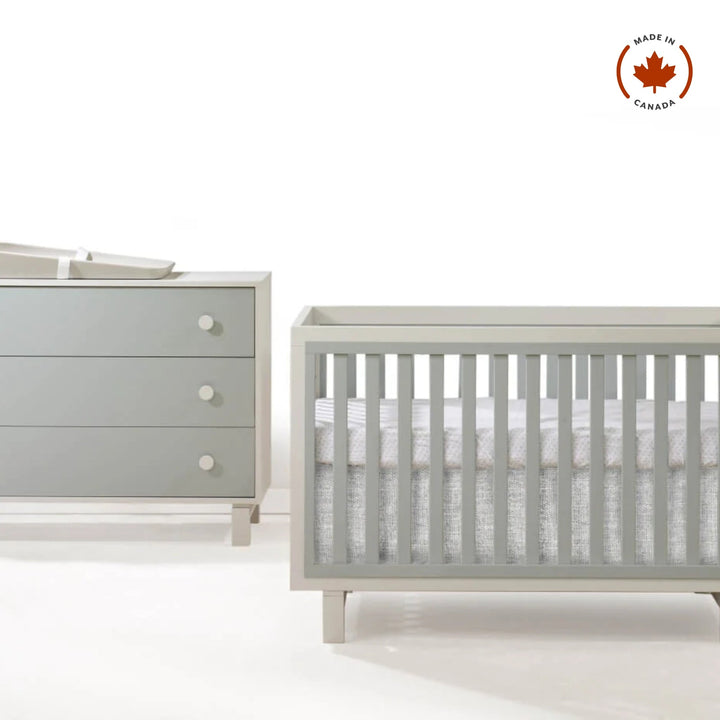 Tulip - Bjorn Classic Crib and 3 Drawer Dresser XL (sold as a set only) - Latte / Sage Tulip - Nursery Furniture Sets - TU6501 - 18 - SET Tiny Toes in Dreamland