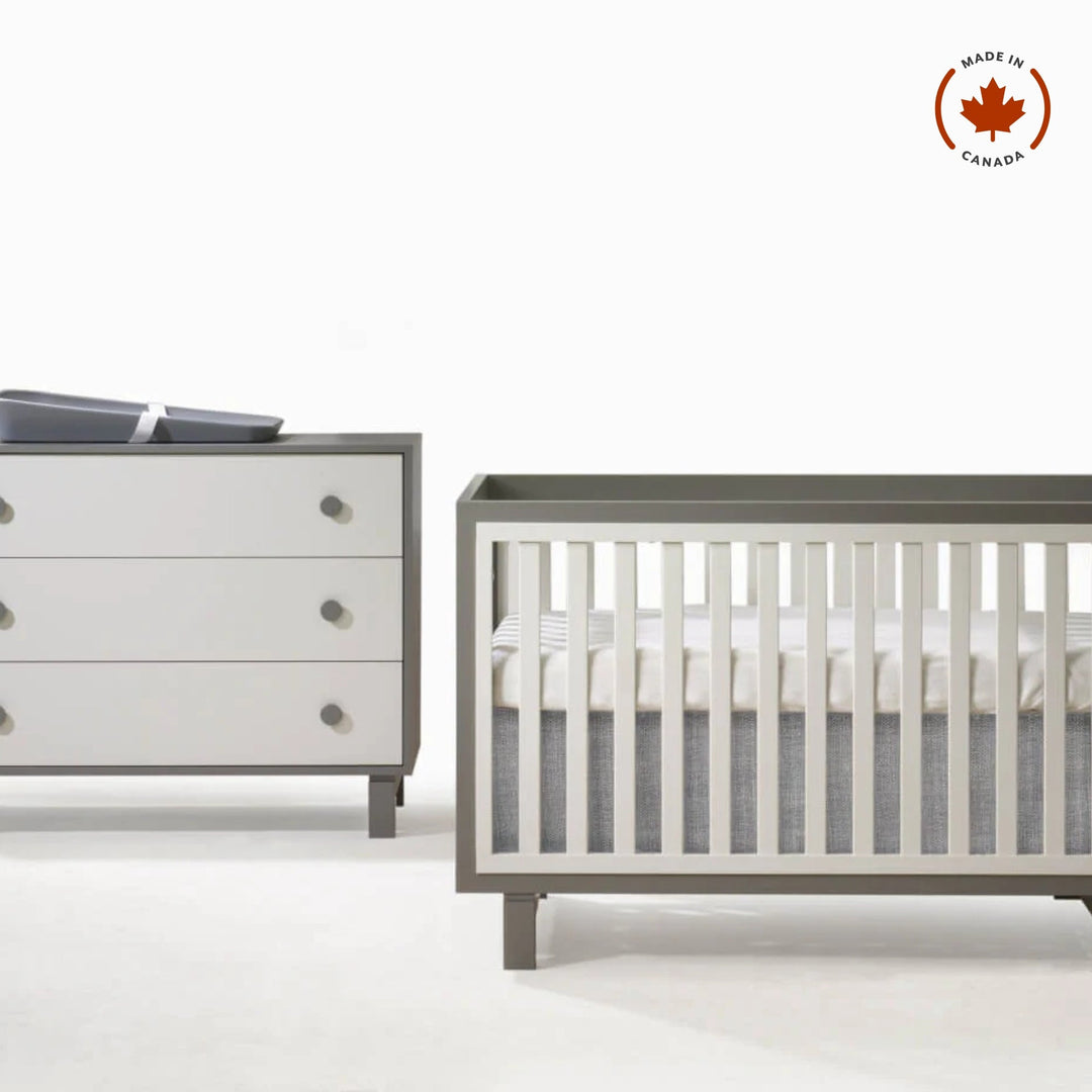 Tulip - Bjorn Classic Crib and 3 Drawer Dresser XL (sold as a set only) - Taupe / Latte Tulip - Nursery Furniture Sets - TU6501 - 13 - SET Tiny Toes in Dreamland