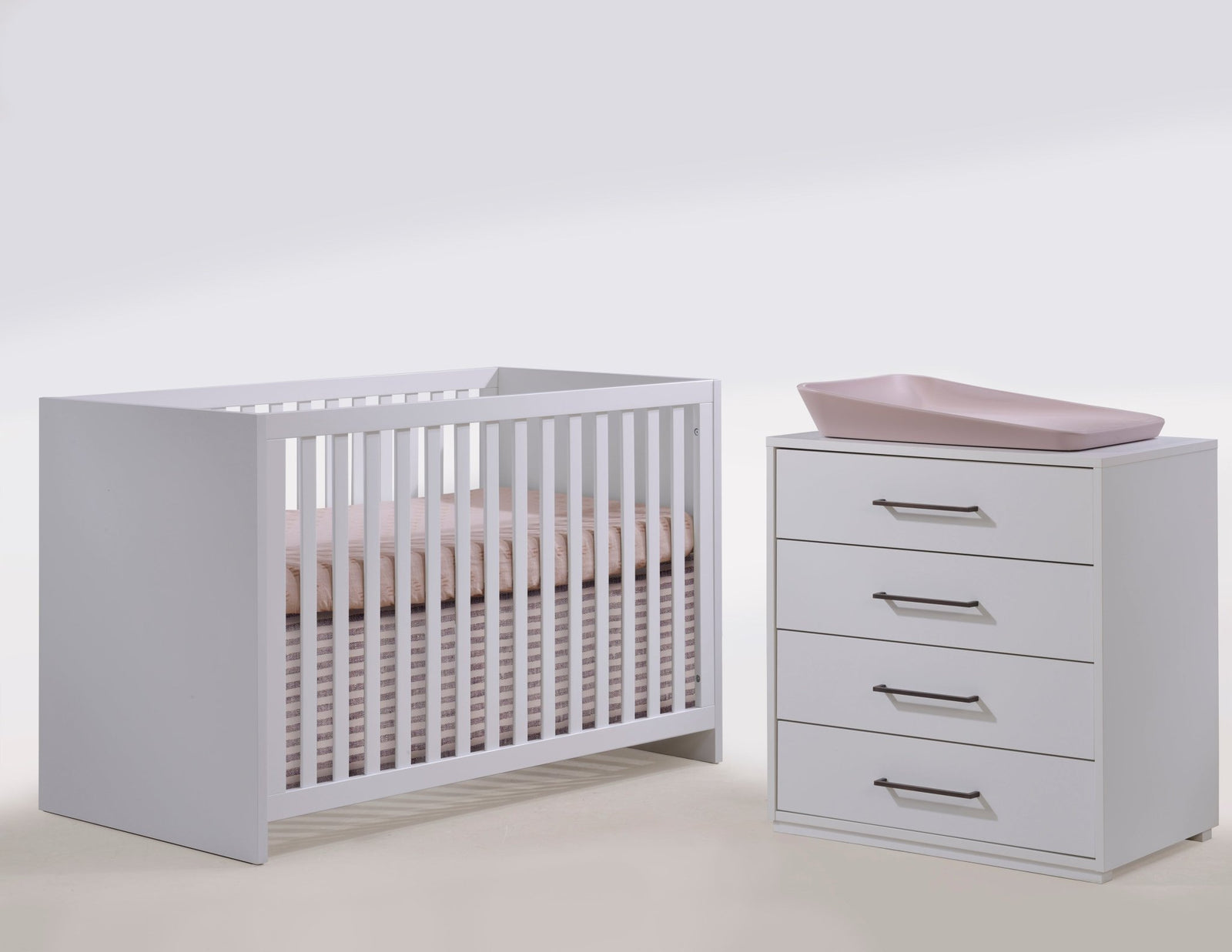 Tulip - Contempo Island Crib and 4 Drawer dresser - White (sold as a set only) Tulip - Nursery Furniture Sets - TU5501 - TU5532 - 21 - SET Tiny Toes in Dreamland