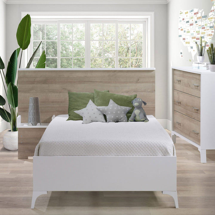 Tulip - Urban/Metro - Twin Bed Conversion Rails and Low profile footboard 54" (sold as a set only) Tulip - Convertible Crib Kits - TU00DBR - TU99DB - LB - SET - 70 Tiny Toes in Dreamland