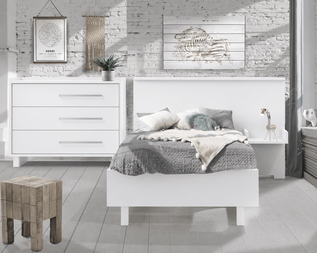 Tulip - Urban/Metro - Twin &amp; Double Bed Conversion Rails and Low profile footboard 54" (sold as a set only) Tulip - Convertible Crib Kits - TU00TBR-TU99TB-LP-SET-70 Tiny Toes in Dreamland
