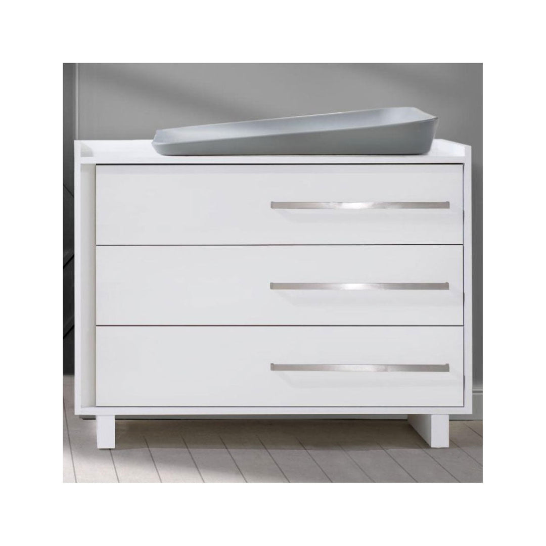 Urban Convertible Crib and 3 Drawer Dresser XL (sold as a set only) - All White Tulip - Nursery Furniture Sets - TU1506 - TU1534 - 21 - SET Tiny Toes in Dreamland