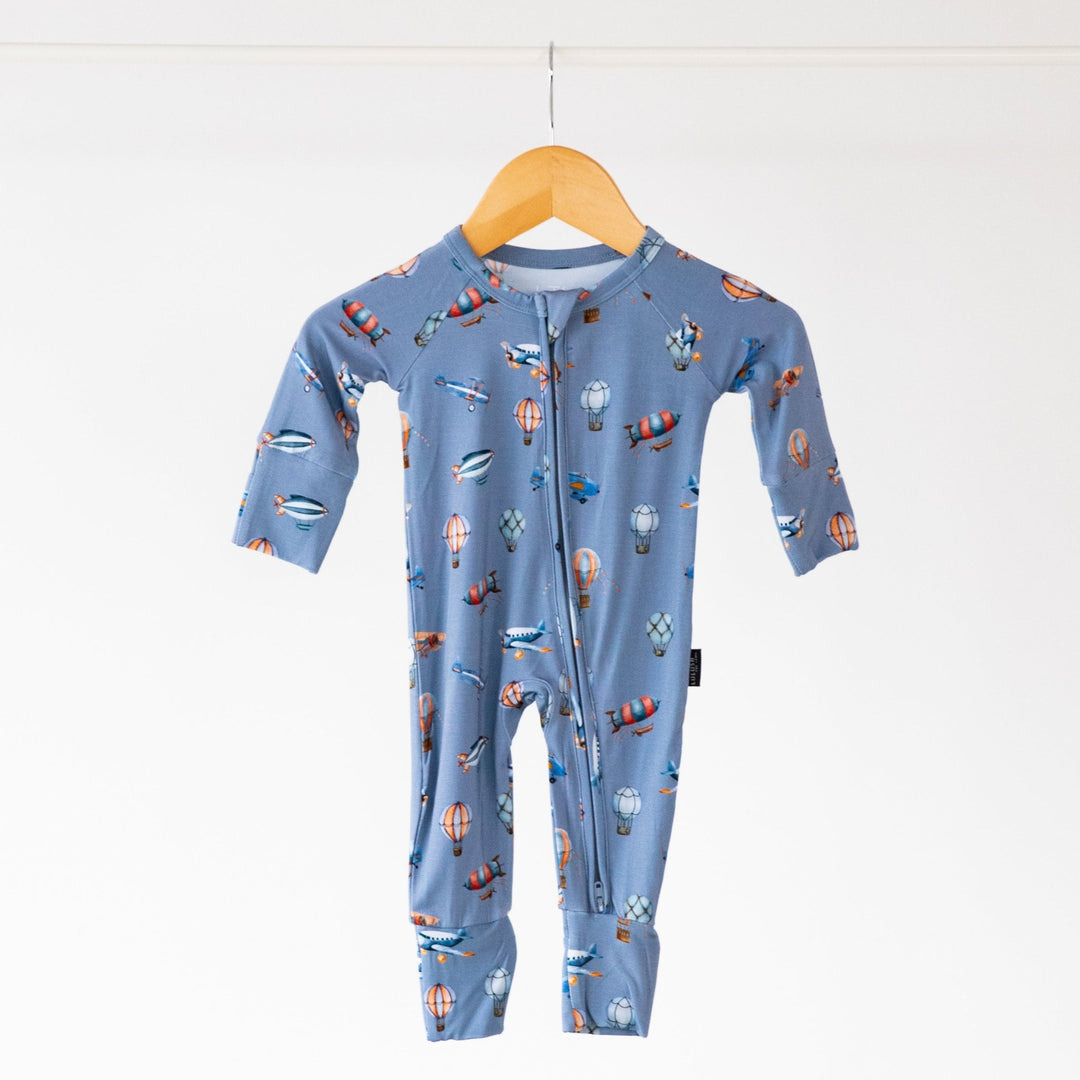 Vintage Voyager Bamboo Zippered Romper Lulush The Label Kids Clothing - Baby & Toddler Sleepwear - sku-50051968434473 Tiny Toes in Dreamland