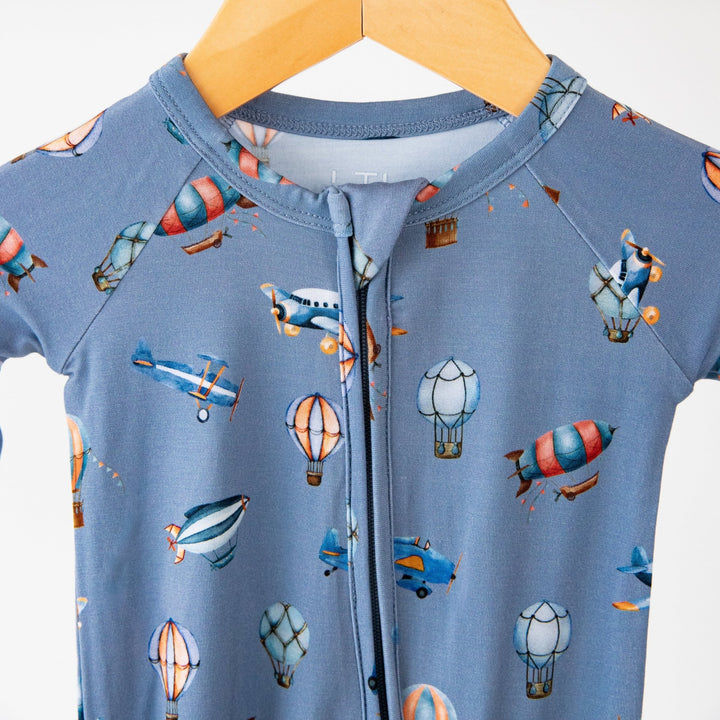 Vintage Voyager Bamboo Zippered Romper Lulush The Label Kids Clothing - Baby & Toddler Sleepwear - sku-50051968434473 Tiny Toes in Dreamland