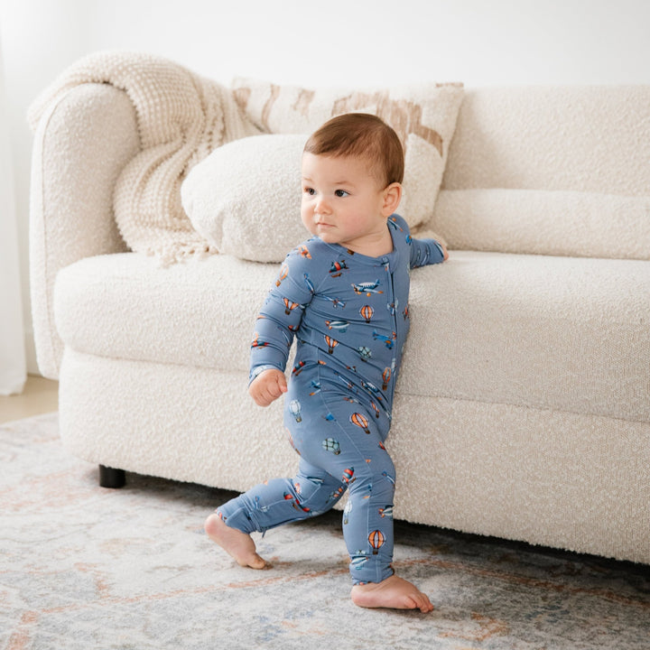 Vintage Voyager Bamboo Zippered Romper Lulush The Label Kids Clothing - Baby & Toddler Sleepwear - sku-50051968434473 Tiny Toes in Dreamland