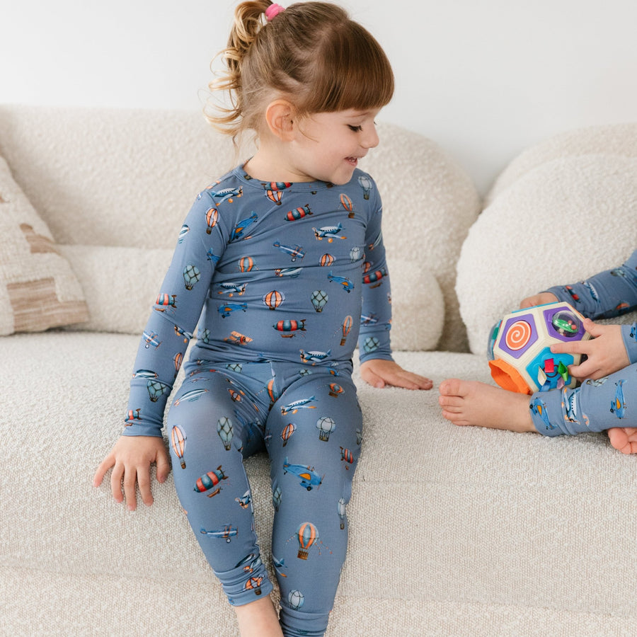 Vintage Voyager Two - Piece Pajama Set Lulush The Label Kids Clothing - Baby & Toddler Sleepwear - sku-50051767861545 Tiny Toes in Dreamland