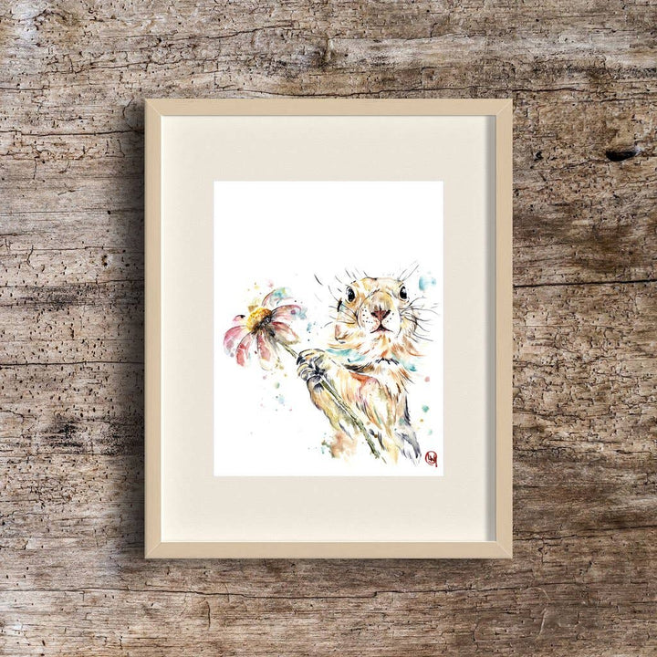 Whitehouse Art - Gopher Art Print, Woodland Decor, Wildlife Painting,Cute art Whitehouse Art - Baby & Kids Paper Prints - W11 Tiny Toes in Dreamland