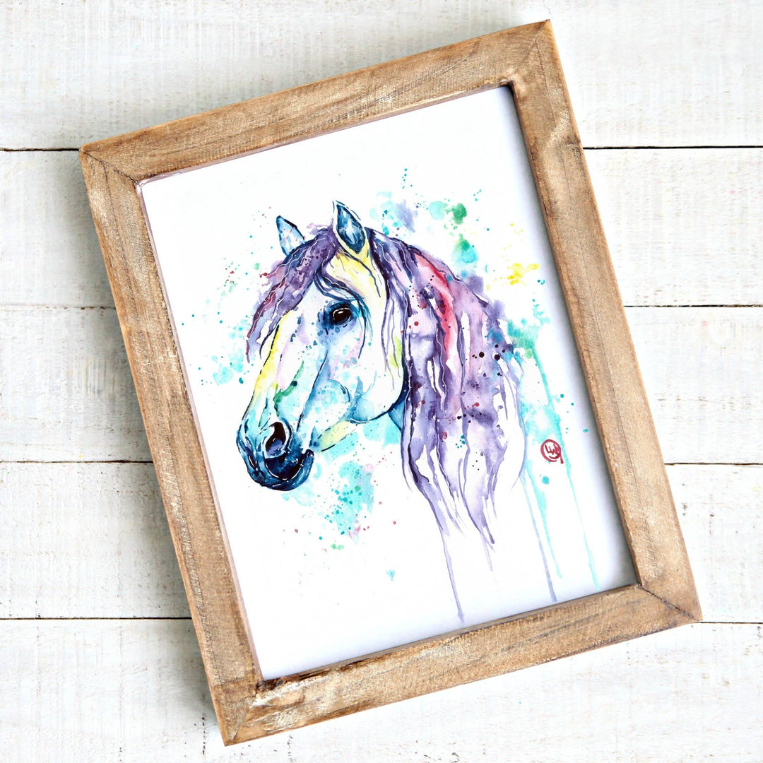 Whitehouse Art - Purple Horse Art Print, Girls Room, Gift for her, Baby room Whitehouse Art - Baby & Kids Paper Prints - F8 Tiny Toes in Dreamland