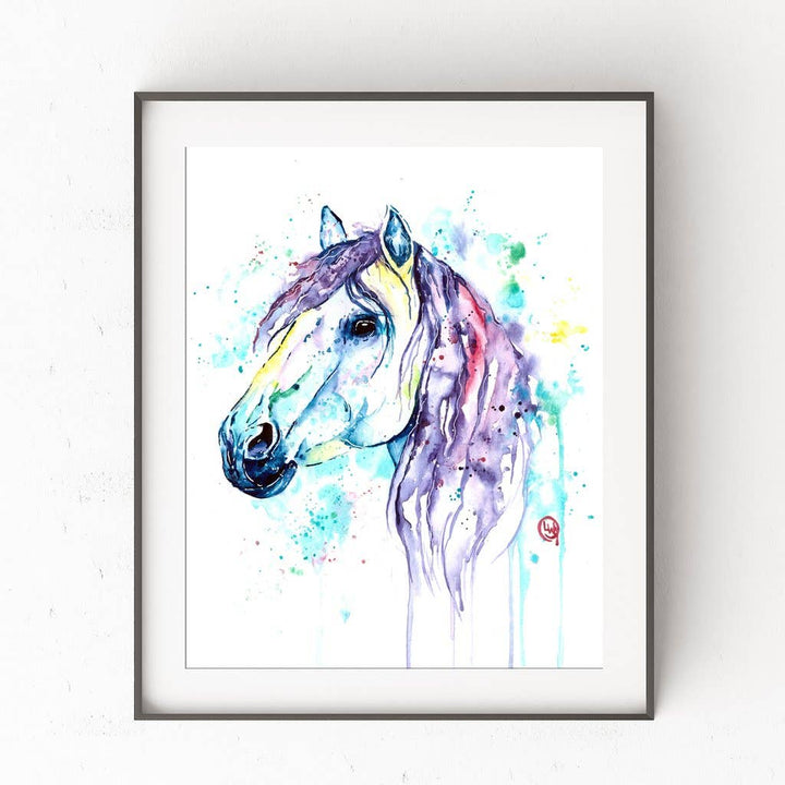 Whitehouse Art - Purple Horse Art Print, Girls Room, Gift for her, Baby room Whitehouse Art - Baby & Kids Paper Prints - F8 Tiny Toes in Dreamland