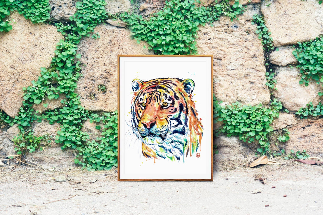 Whitehouse Art - Tiger - Art Print, Zoo Animal, Jungle wild, Safari Whitehouse Art - Baby & Kids Paper Prints - J7 Tiny Toes in Dreamland