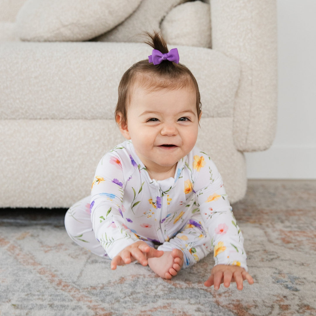 Wildflower Bamboo Zippered Romper Lulush The Label Kids Clothing - Baby & Toddler Sleepwear - sku-50051960111401 Tiny Toes in Dreamland