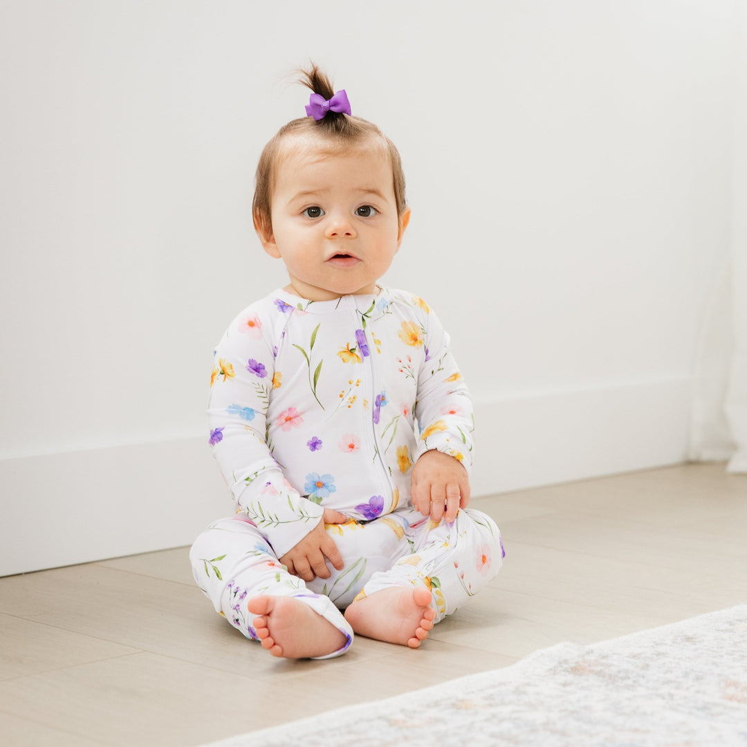 Wildflower Bamboo Zippered Romper Lulush The Label Kids Clothing - Baby & Toddler Sleepwear - sku-50051960111401 Tiny Toes in Dreamland