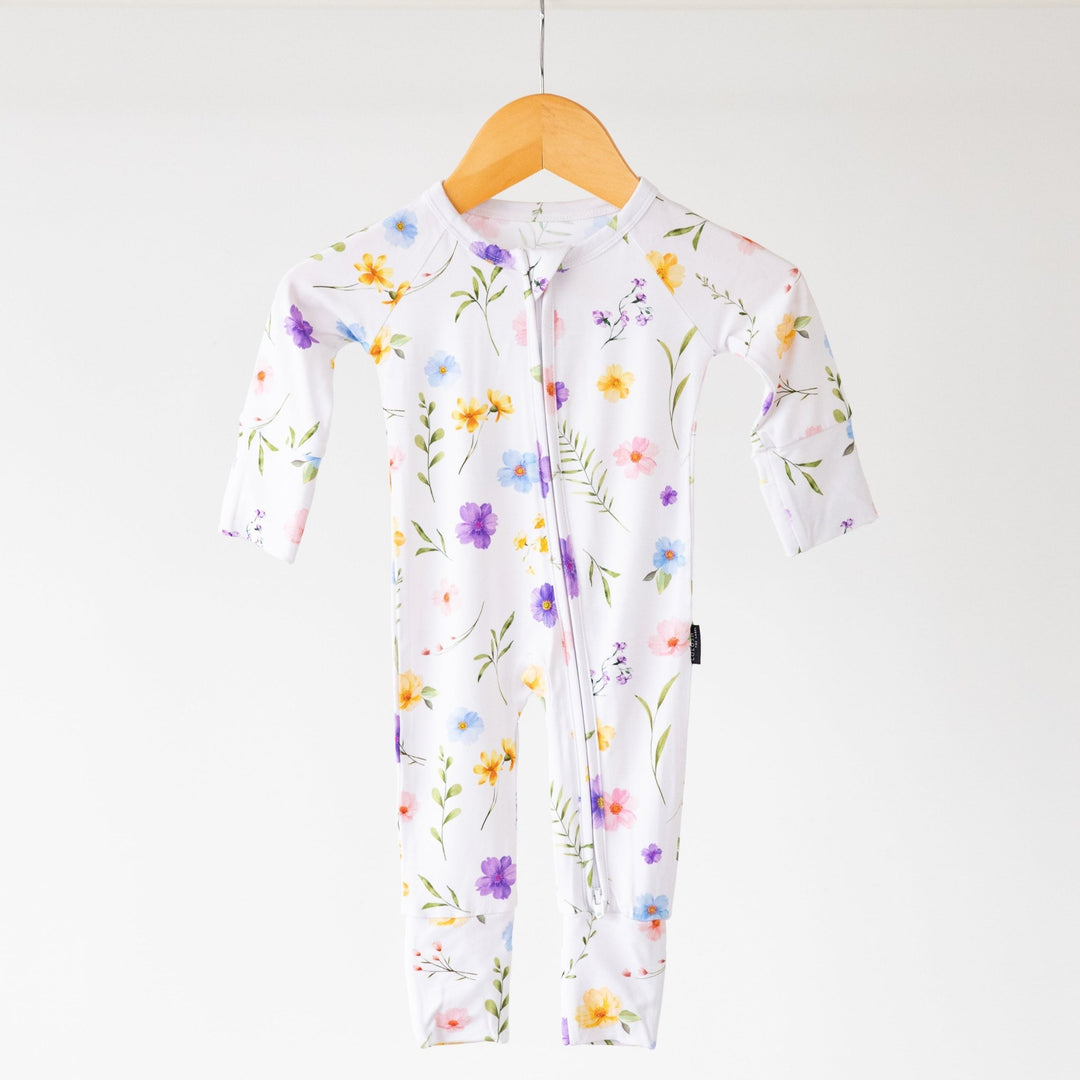 Wildflower Bamboo Zippered Romper Lulush The Label Kids Clothing - Baby & Toddler Sleepwear - sku-50051960111401 Tiny Toes in Dreamland