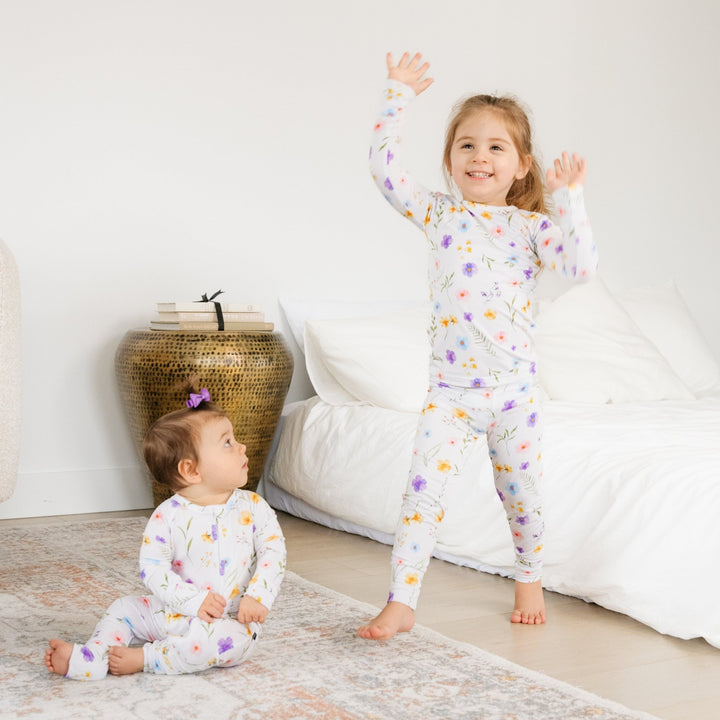 Wildflower Bamboo Zippered Romper Lulush The Label Kids Clothing - Baby & Toddler Sleepwear - sku-50051960111401 Tiny Toes in Dreamland